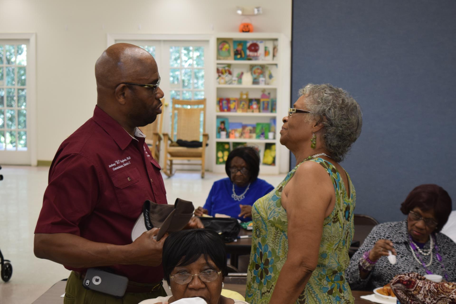 Commissioner Viegbesie Provides Lunch for Seniors